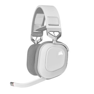 Auricular Corsair HS80 RGB Wireless Spatial Audio White