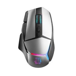Mouse Gamer Raptor Storm Grip Wireless 9 botones 24000dpi retroiluminado c/soft Grey