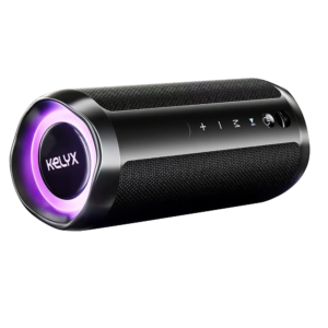 Parlante Kelyx Bluetooth 2 altavoces 12W cilindro RGB HIFI IPX7 MicroSD / USB
