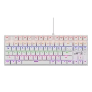 Teclado Gamer Raptor Fireclaw M87 Mecanico Retroiluminado Switch Red Outemu White