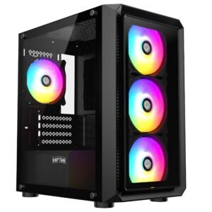 Gabinete Raptor Infinity Glass TG x2 Mid-Tower RGB Fan x4