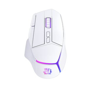 Mouse Gamer Raptor Storm Grip Wireless 9 botones 24000dpi retroiluminado c/soft White