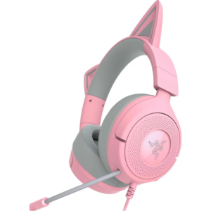 AURICULAR GAMER RAZER KRAKEN KITTY V3 X QUARTZ PINK ANALOG 3.5mm