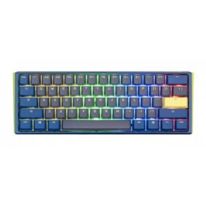 TECLADO MECANICO DUCKY ONE 3 DAYBREAK MINI TECLAS AZULES INTERRUPTOR MARRON INGLES PBT DOBLE DISPARO SIN COSTURAS