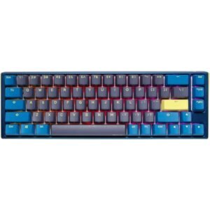 TECLADO MECANICO DUCKY ONE 3 DAYBREAK SF TECLAS AZULESCLEAR INTERRUPTOR INGLES PBT DOBLE DISPARO SIN COSTURAS CARCASA SUPERIOR AZUL CARCASA INFERIOR G