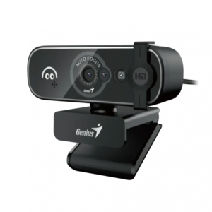 WEBCAM GENIUS FACECAM OPEN BLACK FHD – CON TAPA – WINDOWS HELLO